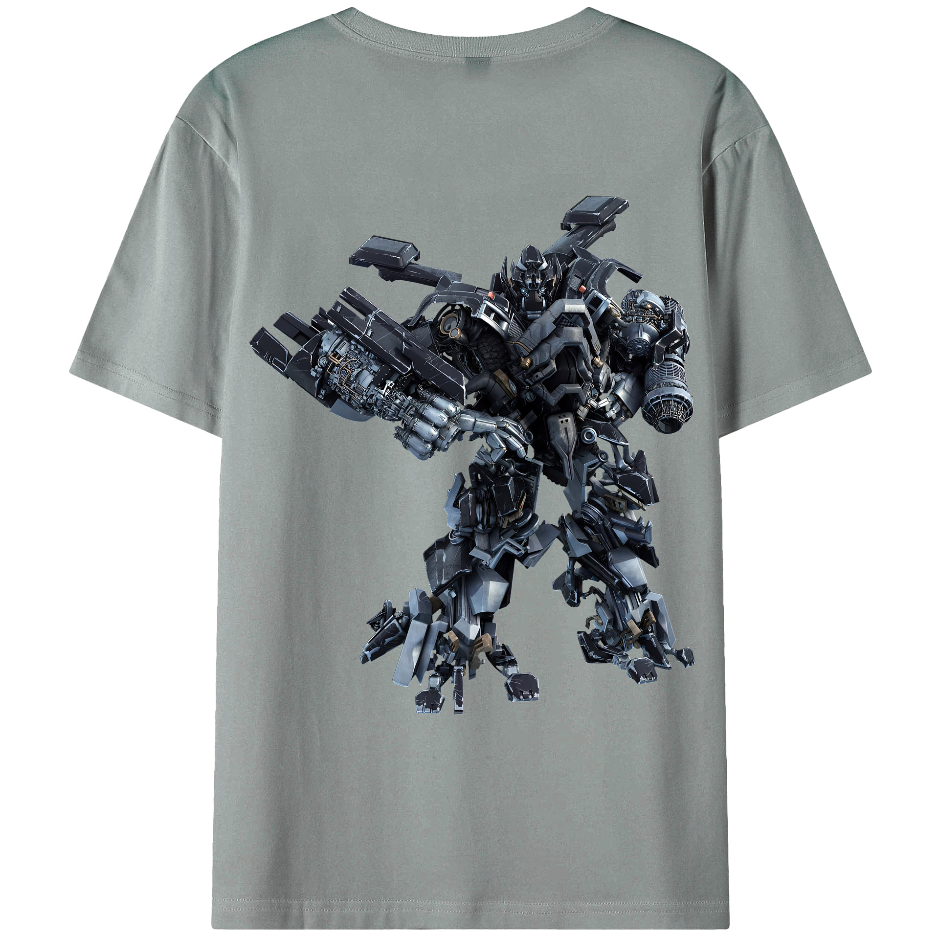 （画像用） Transformers トランスフォーマー 綿100％ メンズ半袖Tシャツ（バックプリント） 通気性